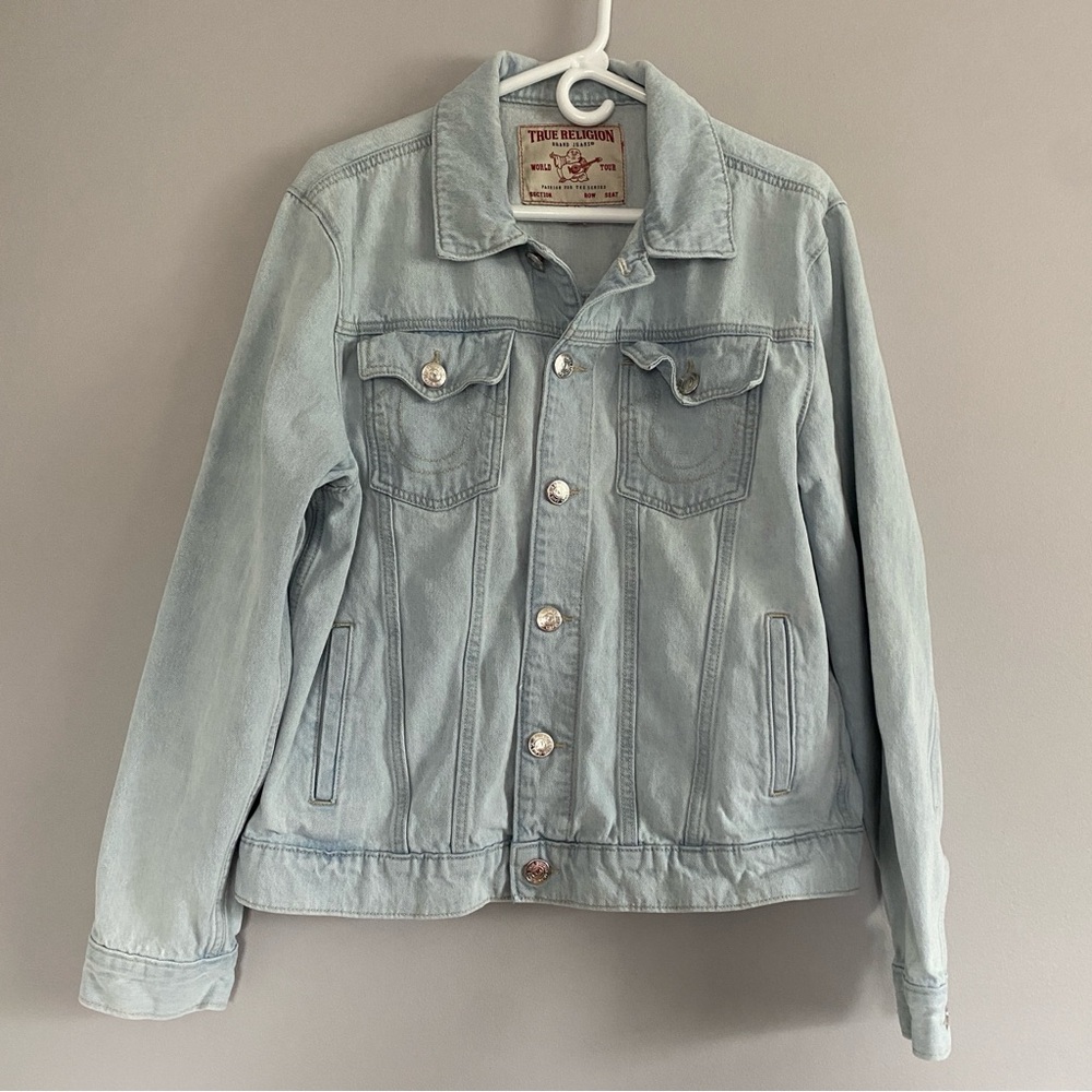 True Religion Denim Jacket Jesse Trucker Jean Jacket Light Blossom Wash